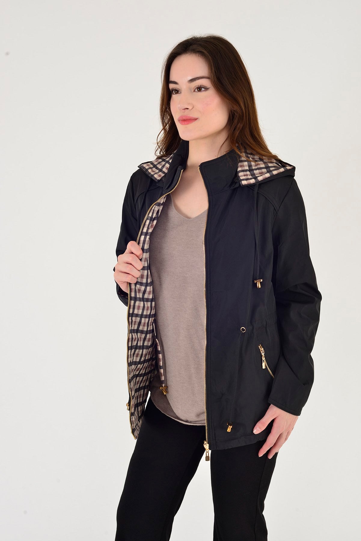H-69972 TWIN EKOSE DESEN ÇİFT TARAFLI YAĞMURLUK