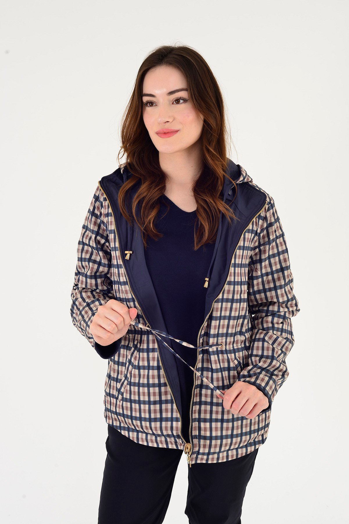 H-69972 TWIN EKOSE DESEN ÇİFT TARAFLI YAĞMURLUK