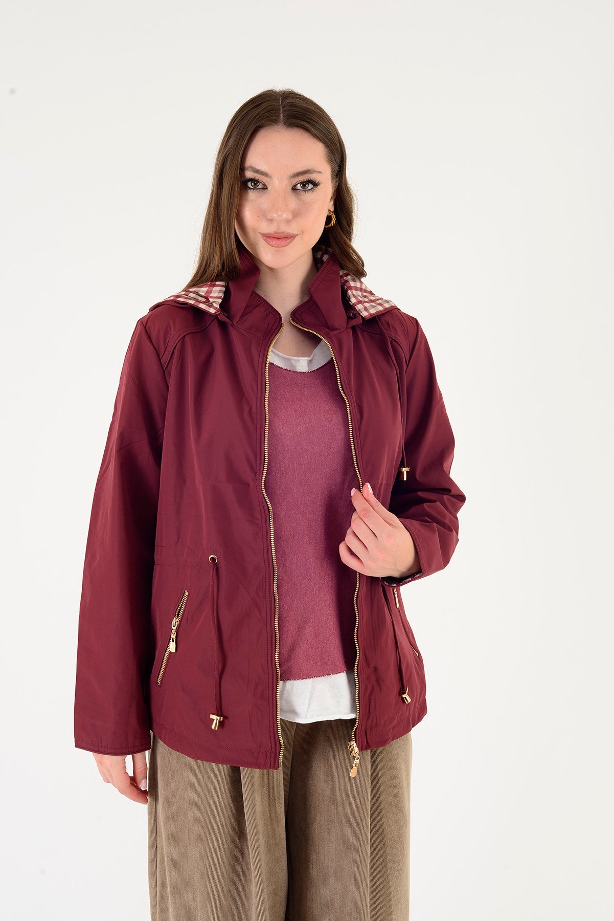 H-69972 TWIN EKOSE DESEN ÇİFT TARAFLI YAĞMURLUK