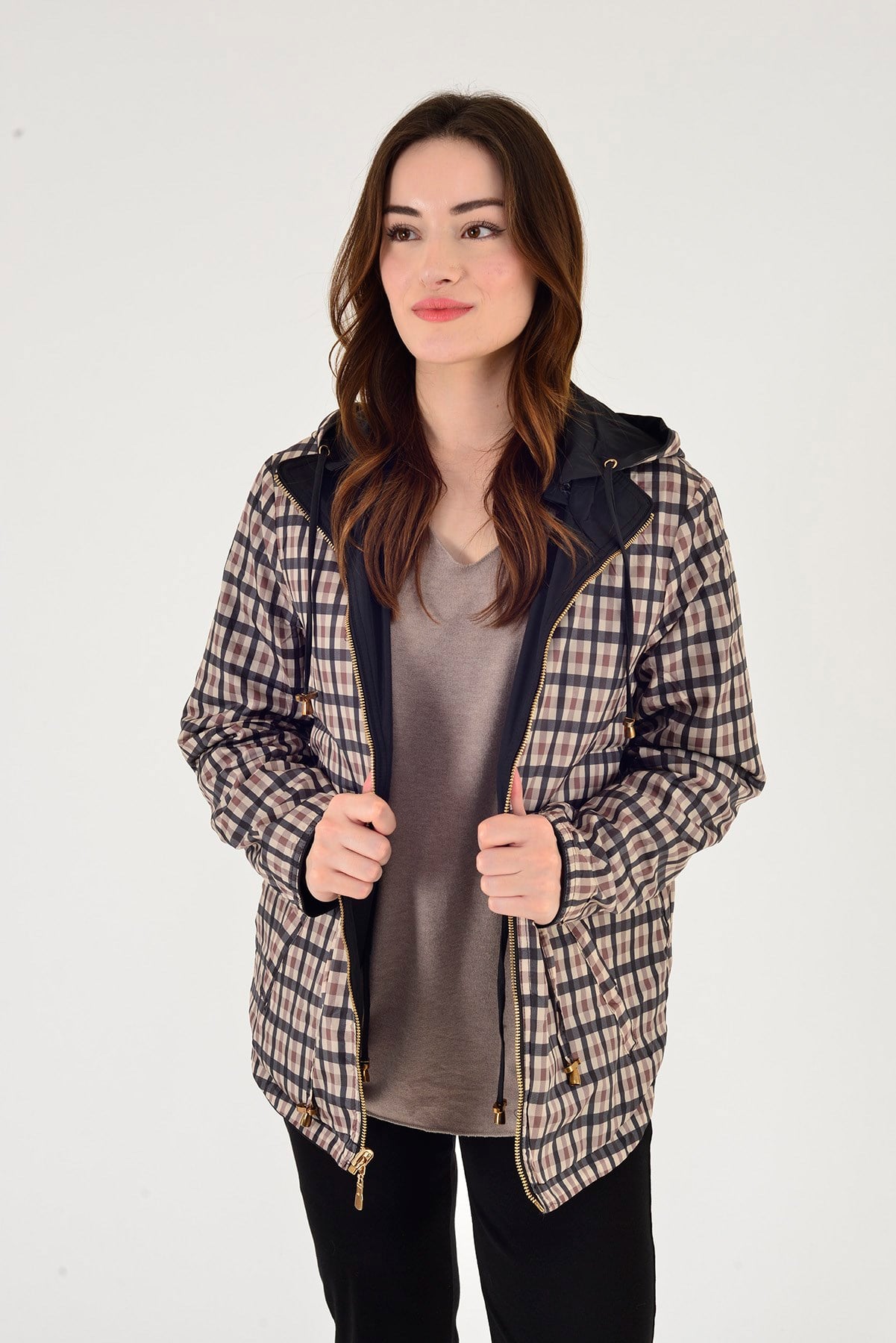 H-69972 TWIN EKOSE DESEN ÇİFT TARAFLI YAĞMURLUK