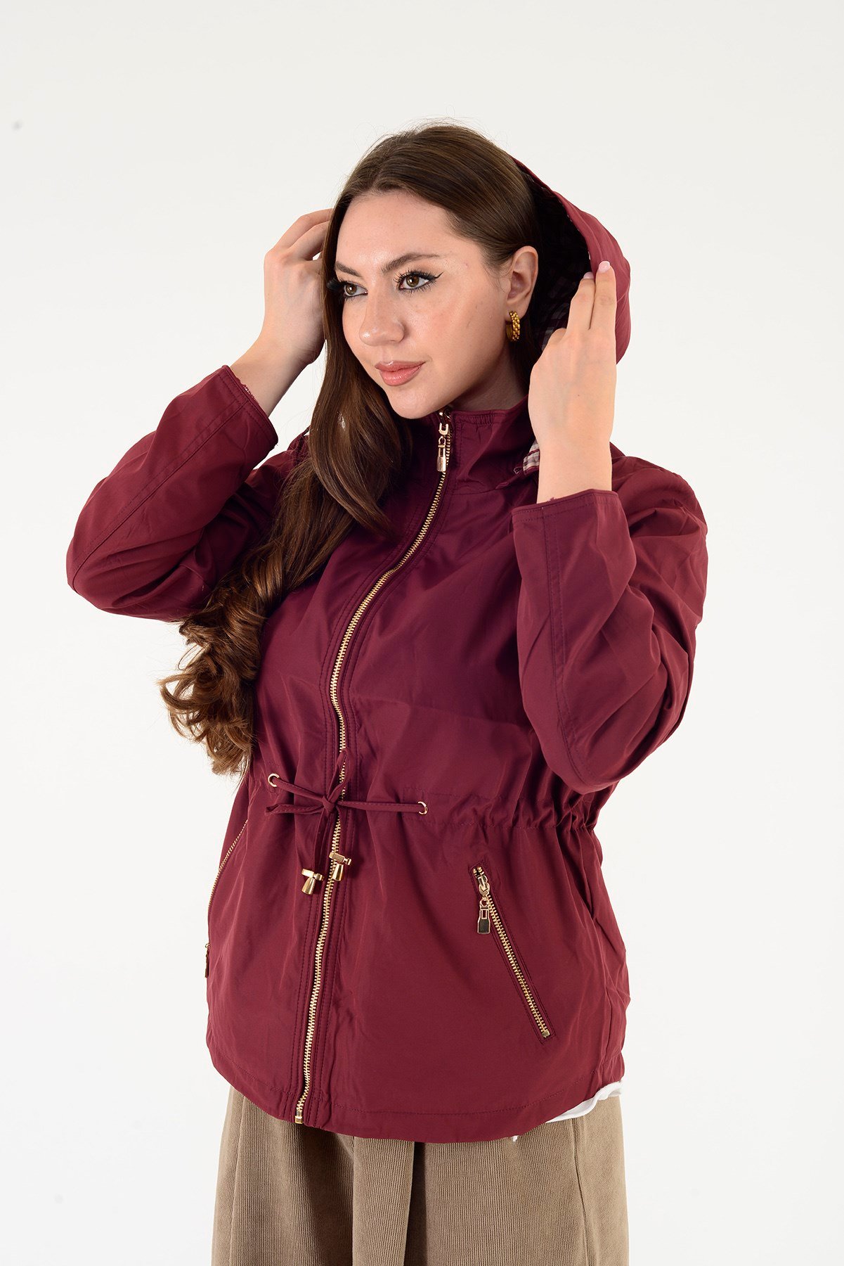 H-69972 TWIN EKOSE DESEN ÇİFT TARAFLI YAĞMURLUK