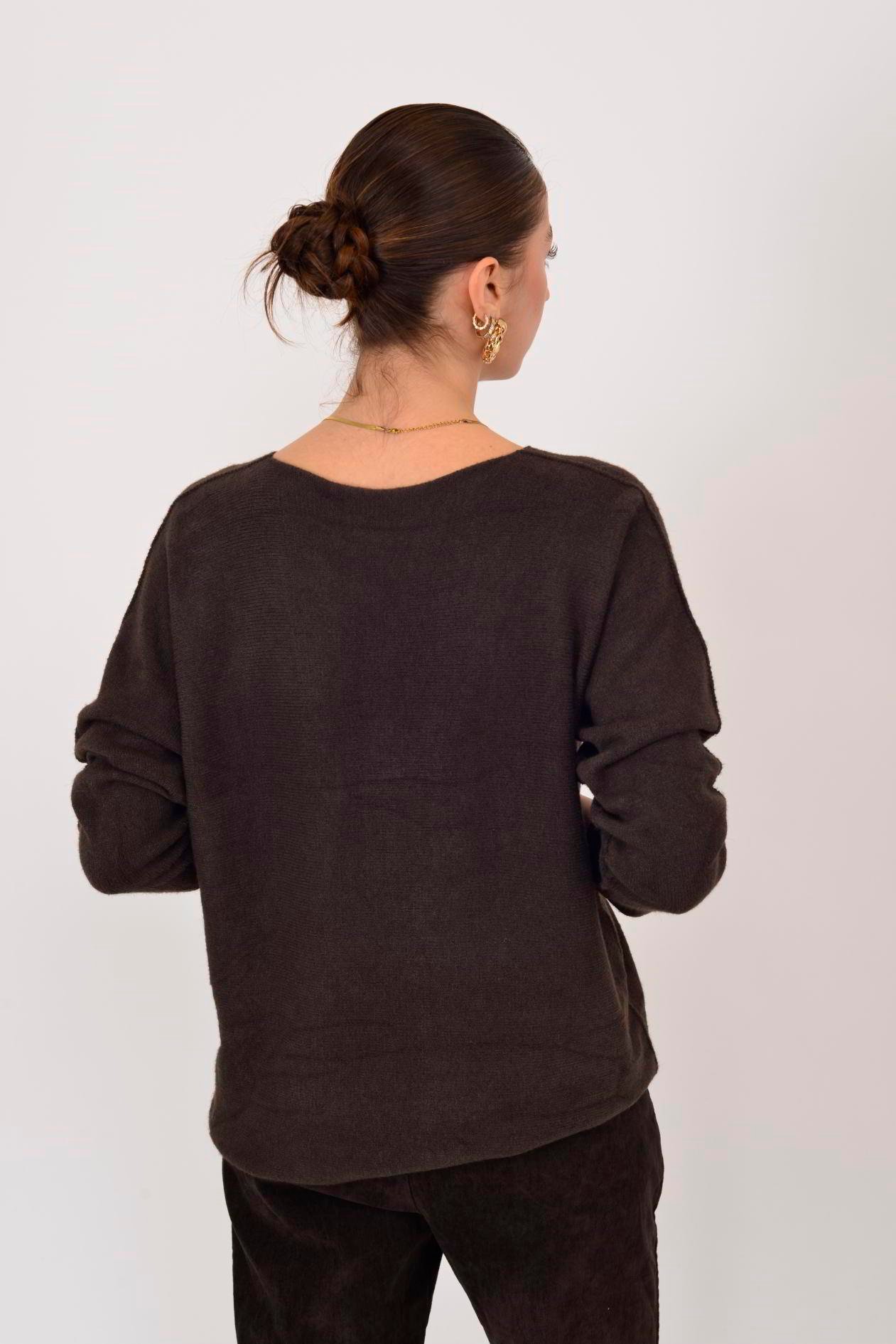 HM7002 V YAKA TRİKO BLUZ