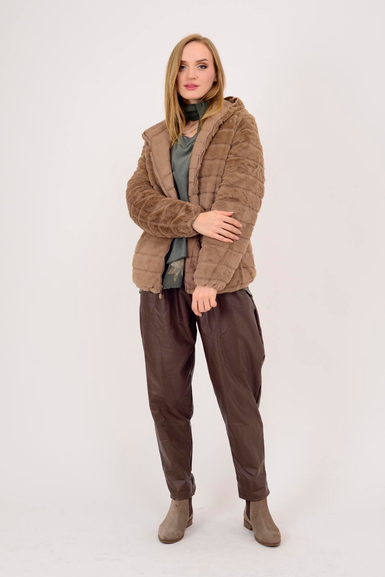 HV811 TWIN KÜRK DETAYLI ÇİFT TARAFLI MONT