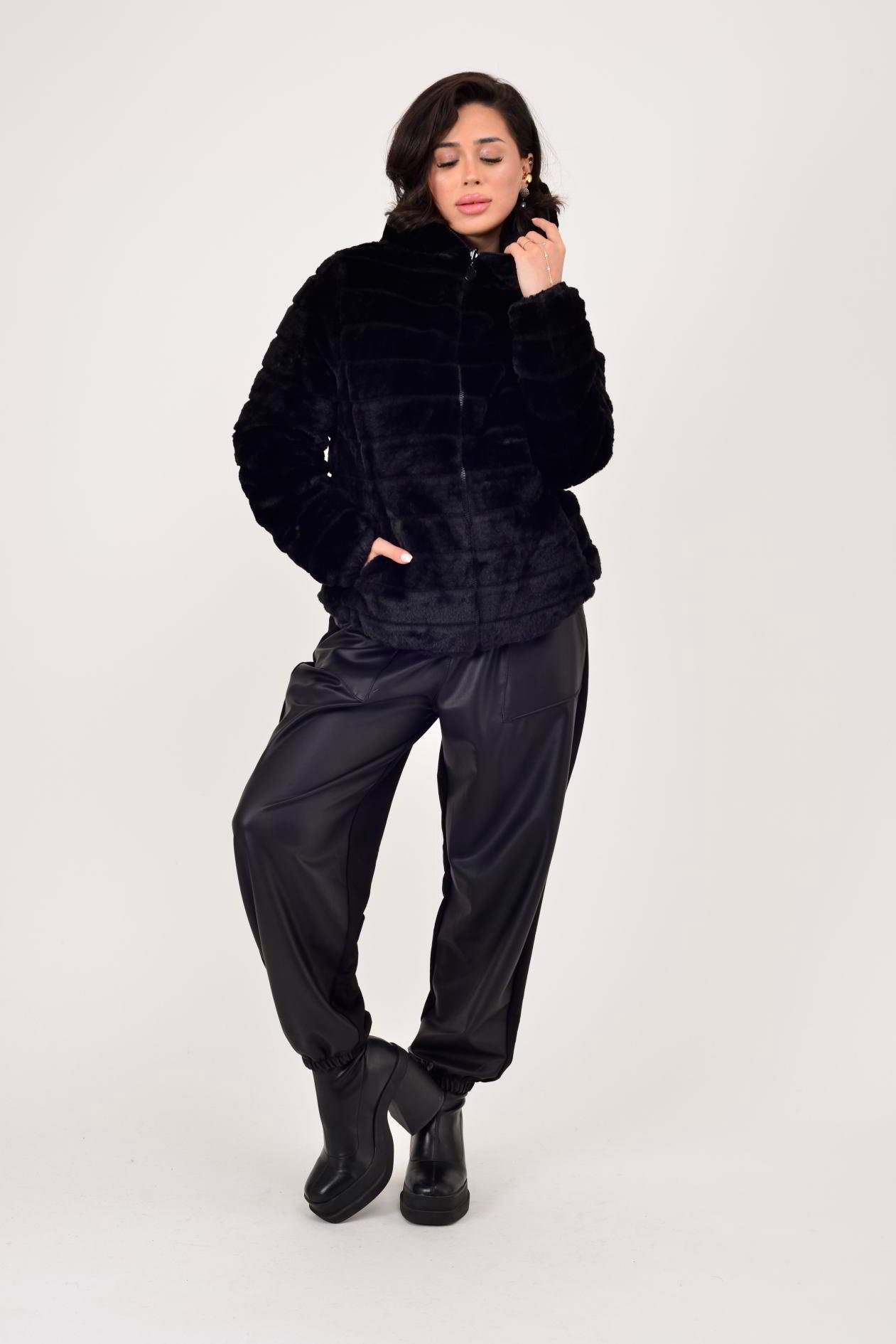 HV811 TWIN KÜRK DETAYLI ÇİFT TARAFLI MONT