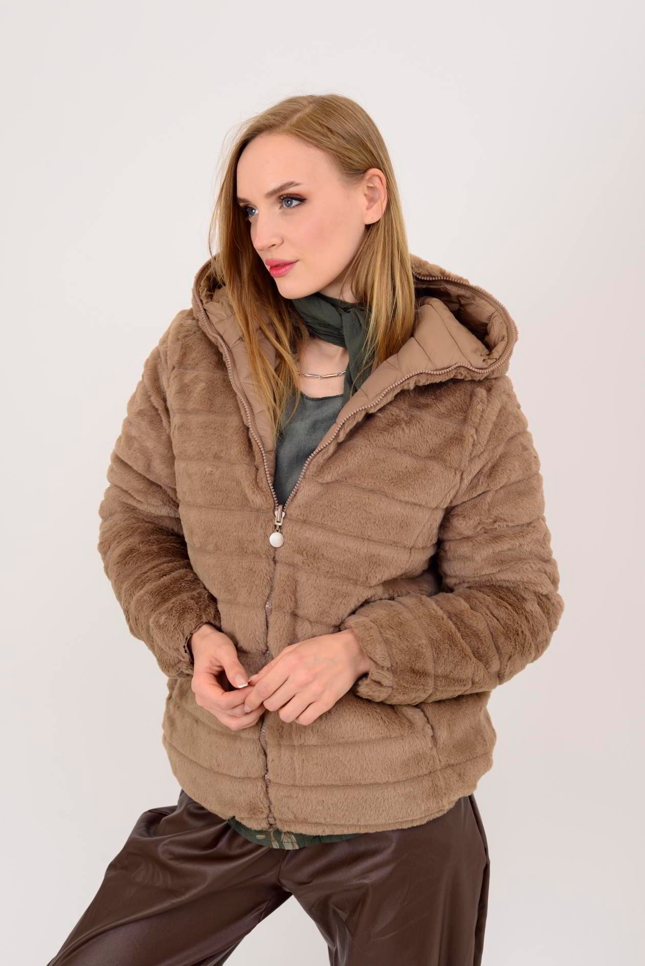 HV811 TWIN KÜRK DETAYLI ÇİFT TARAFLI MONT