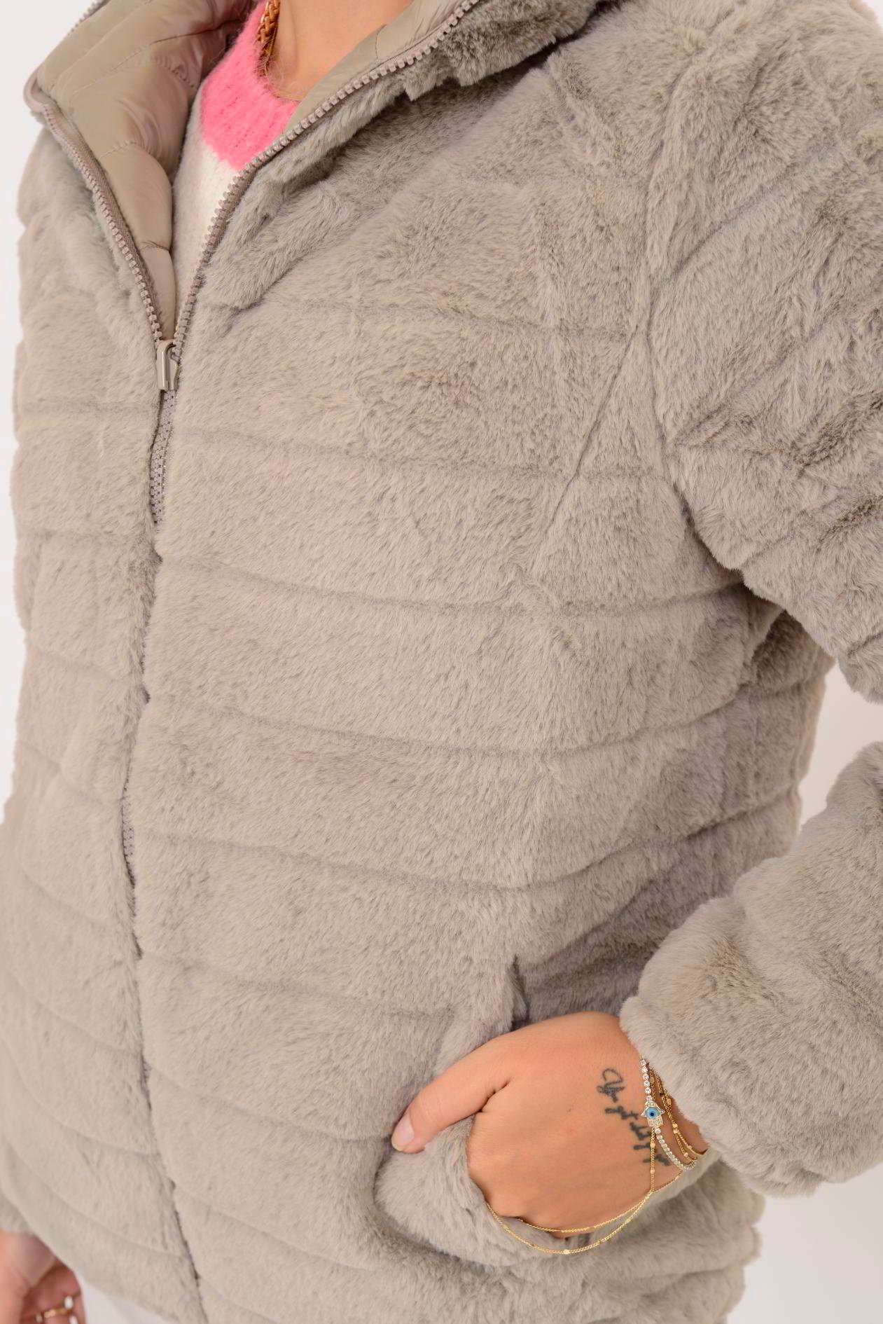 HV811 TWIN KÜRK DETAYLI ÇİFT TARAFLI MONT