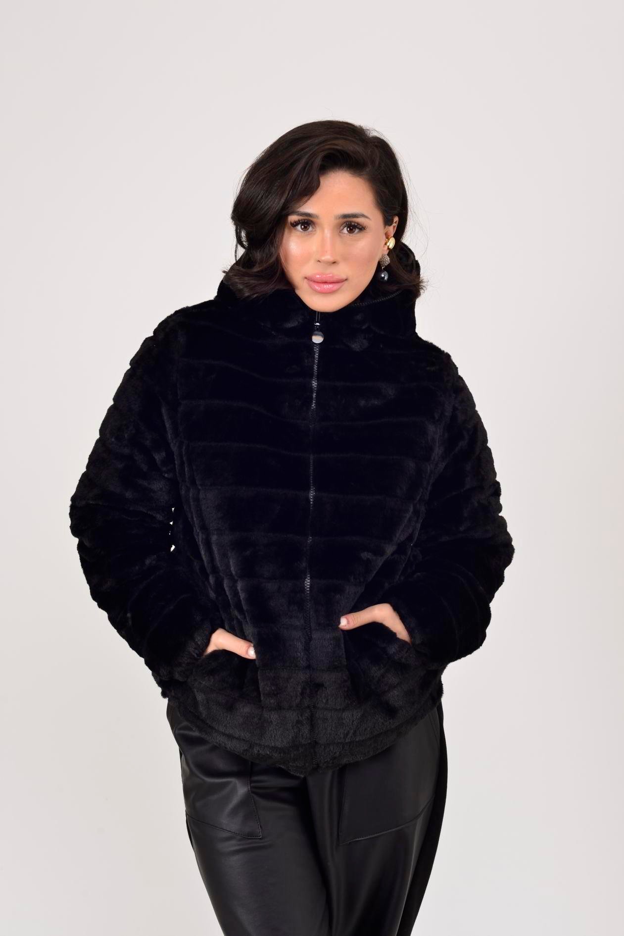 HV811 TWIN KÜRK DETAYLI ÇİFT TARAFLI MONT