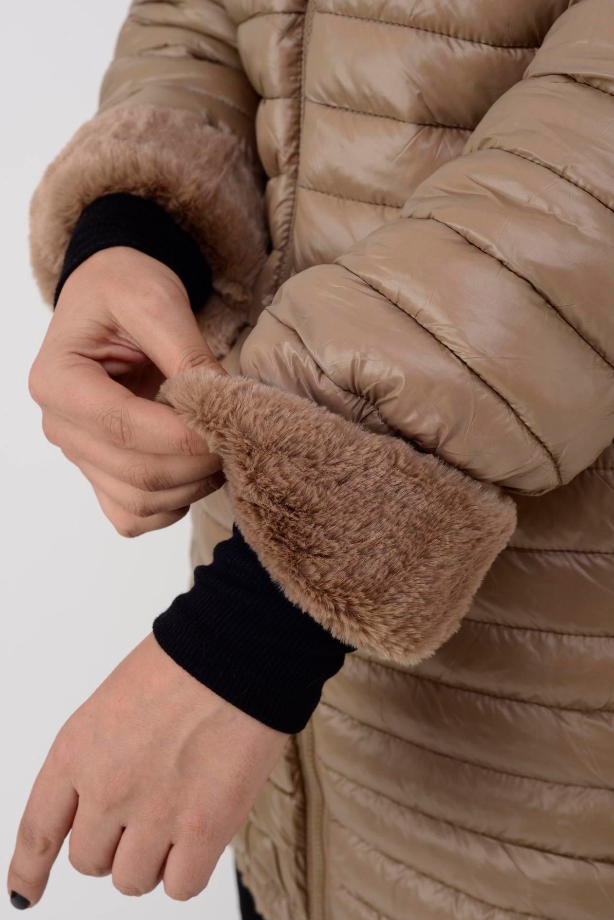 HV871 TWIN KÜRK DETAYLI ÇİFT TARAFLI MONT