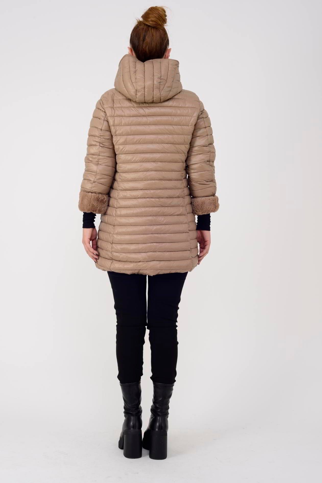 HV871 TWIN KÜRK DETAYLI ÇİFT TARAFLI MONT