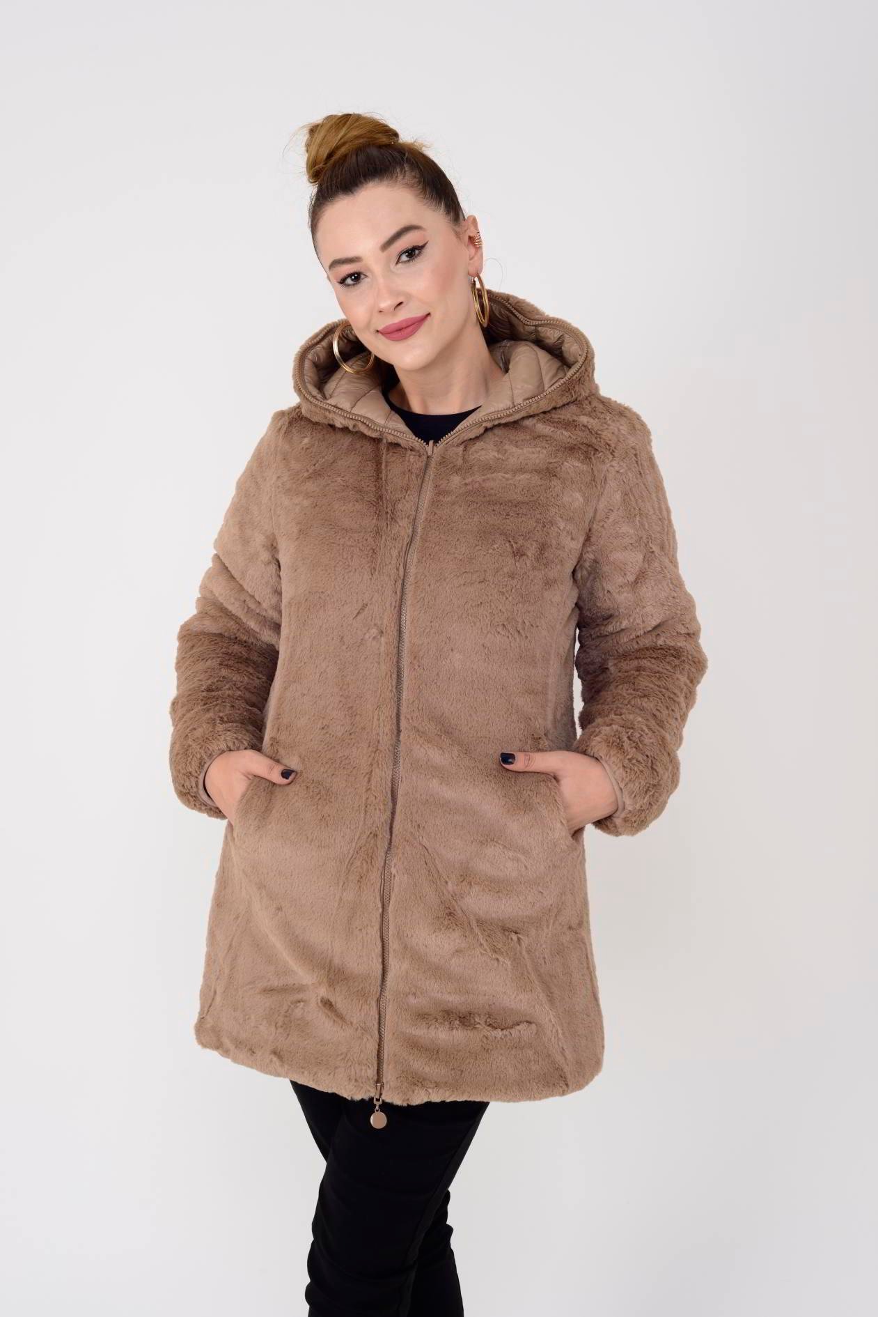 HV871 TWIN KÜRK DETAYLI ÇİFT TARAFLI MONT