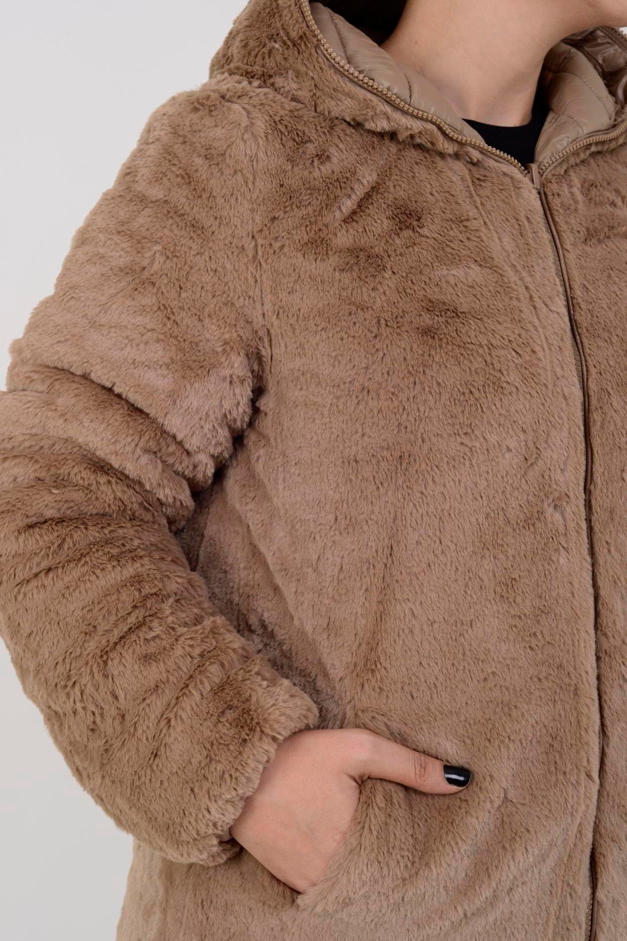 HV871 TWIN KÜRK DETAYLI ÇİFT TARAFLI MONT