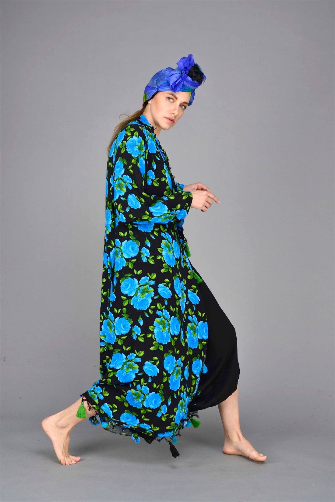 İST11 GÜL DESEN BOHO KAP