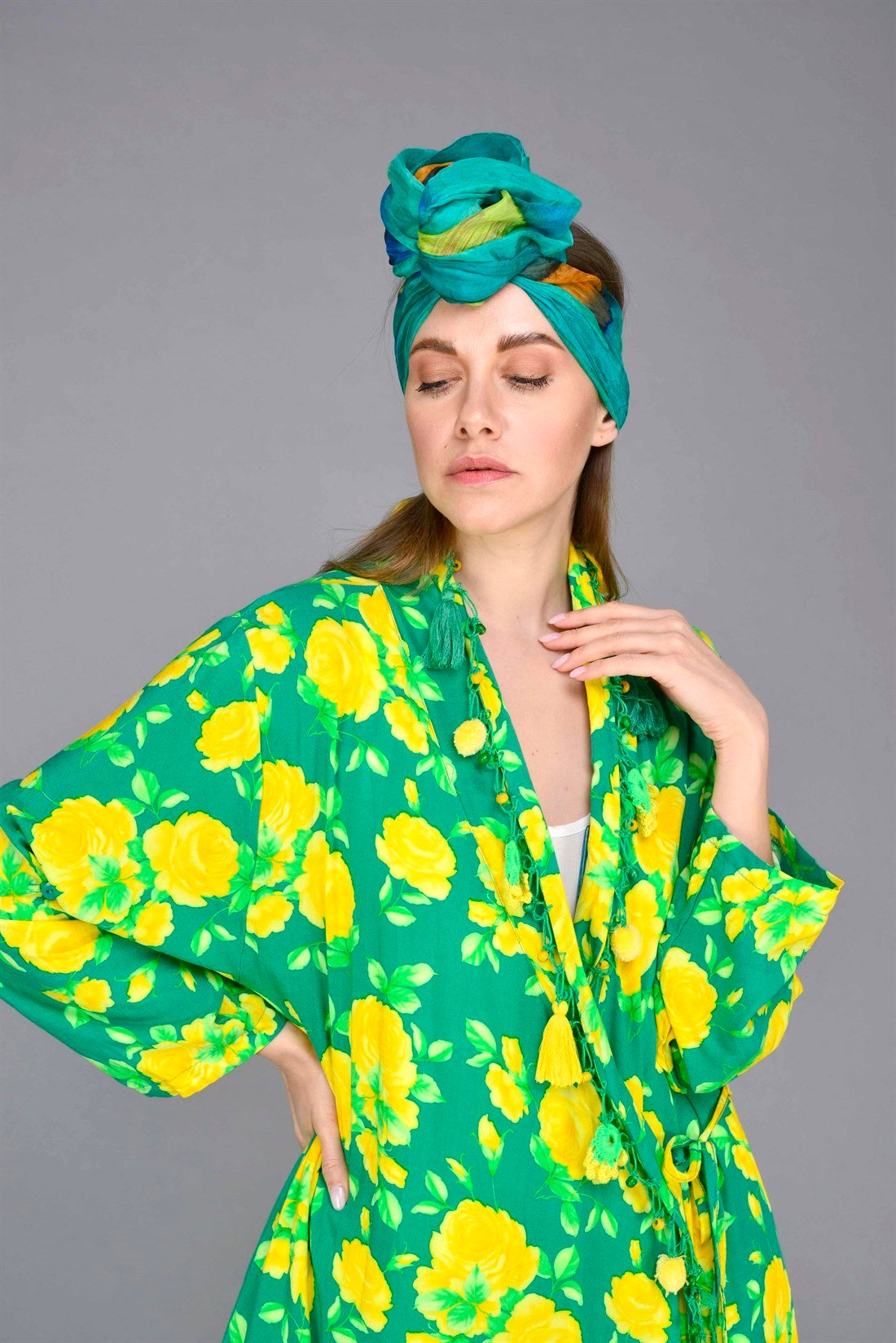 İST11 GÜL DESEN BOHO KAP