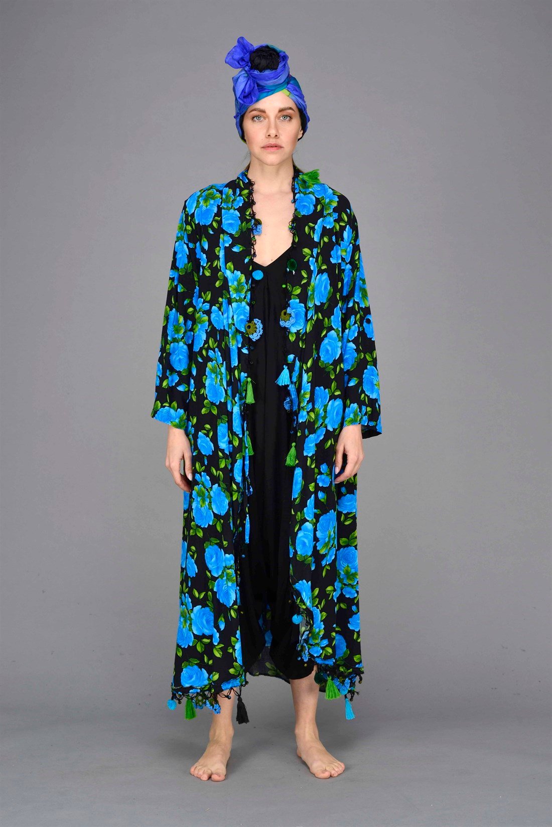 İST11 GÜL DESEN BOHO KAP