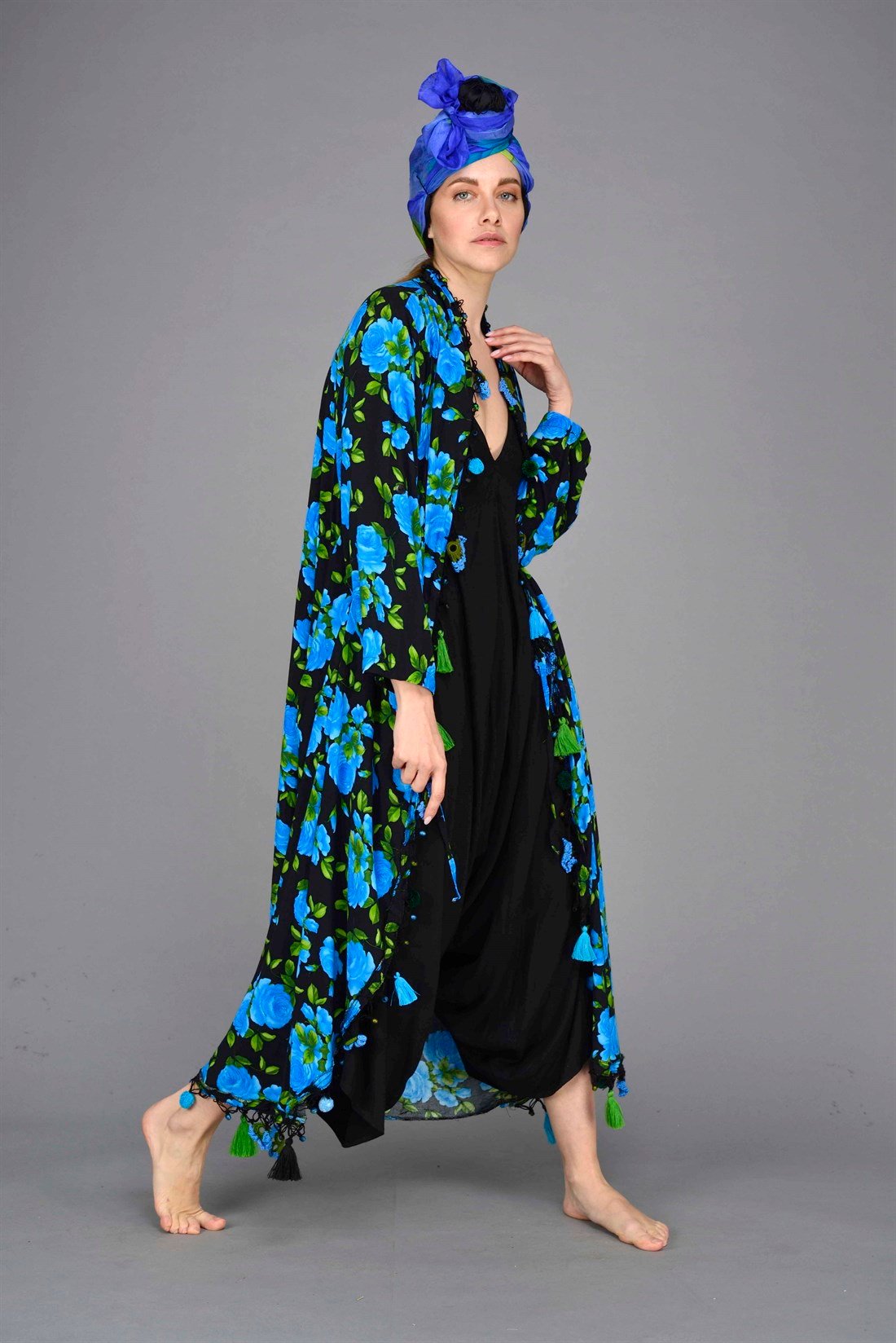 İST11 GÜL DESEN BOHO KAP
