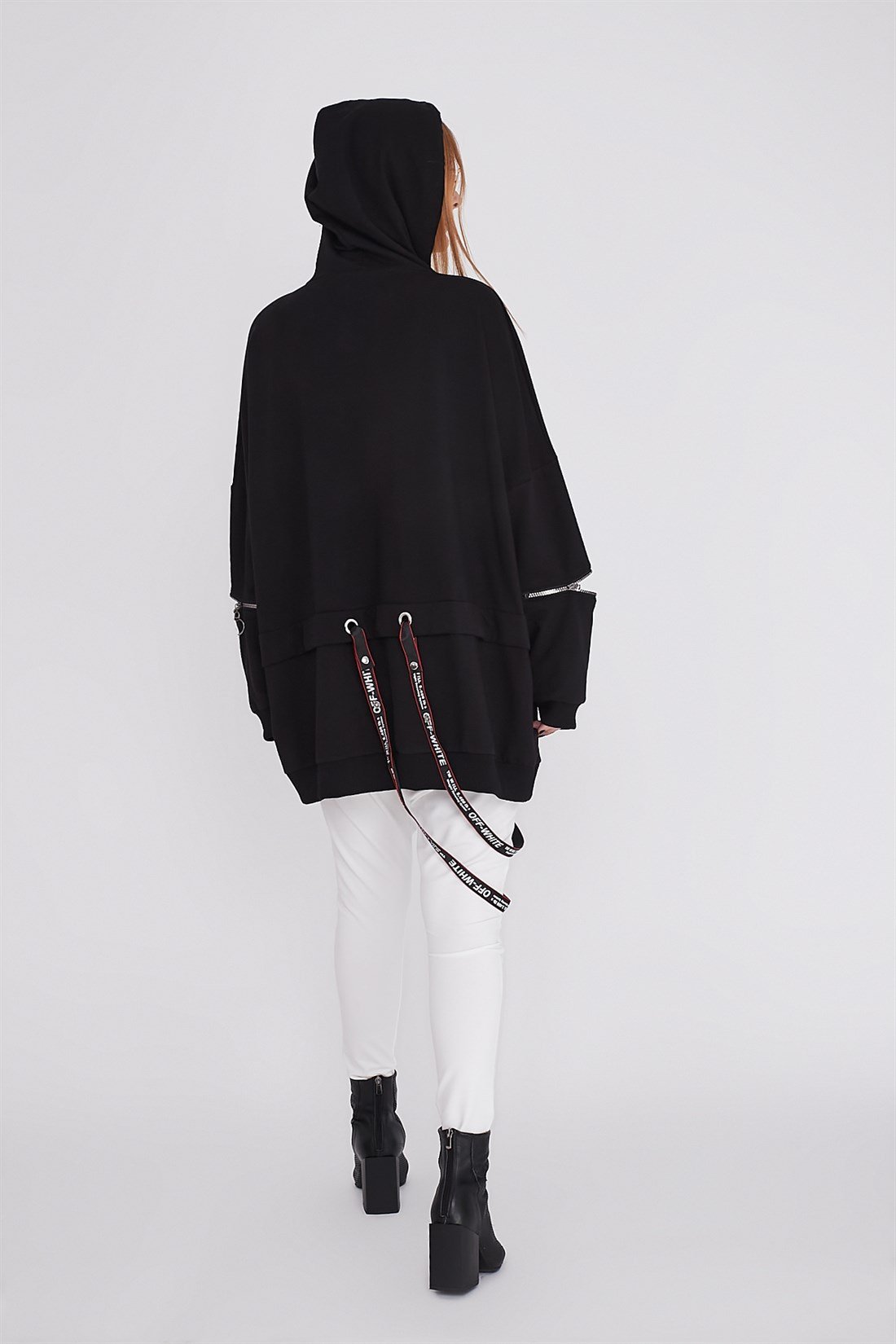JY642 KOL FERMUAR DETAYLI SWEATSHIRT