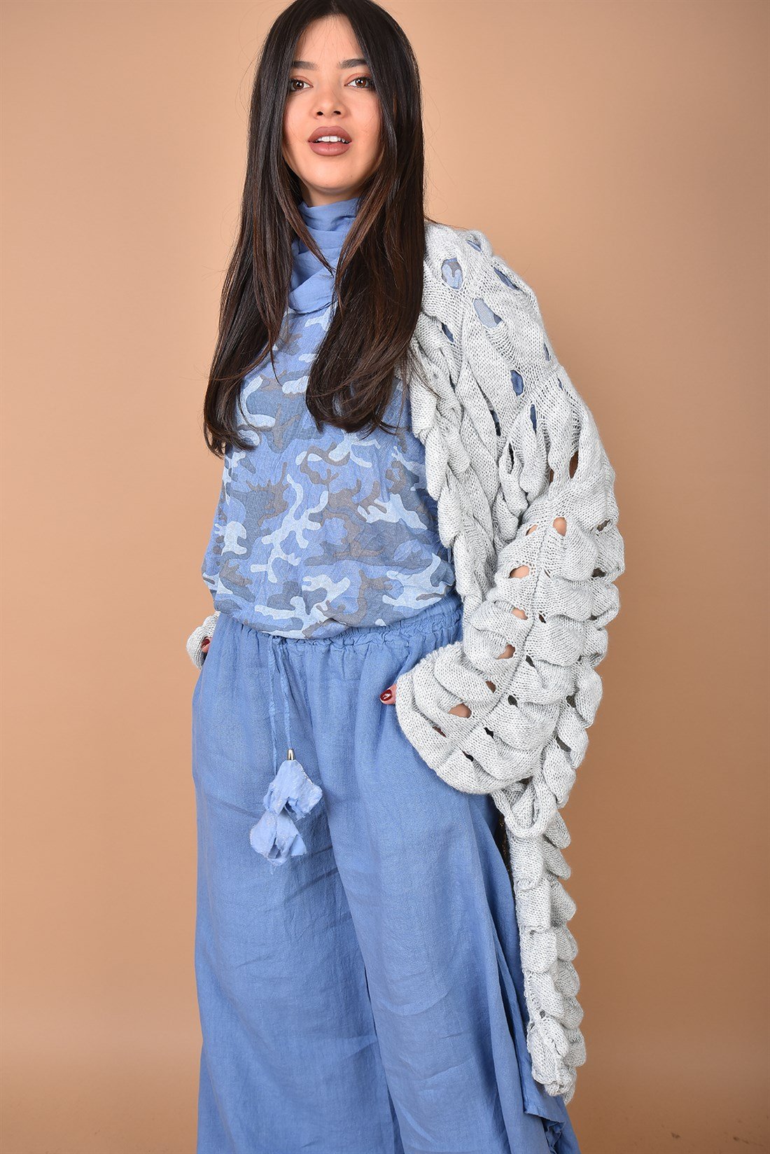 10593 İSPANYOL KETEN  PANTOLON
