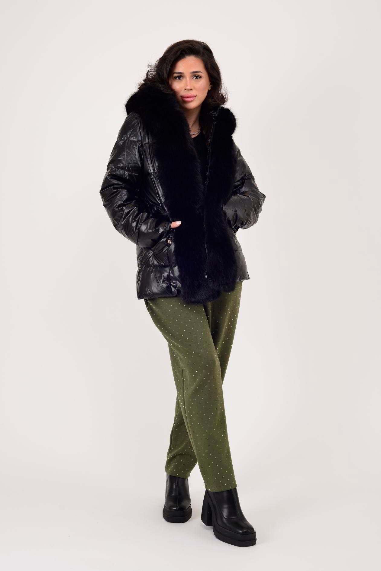 M069 KEMER DETAYLI KÜRKLÜ KAPİTONE MONT