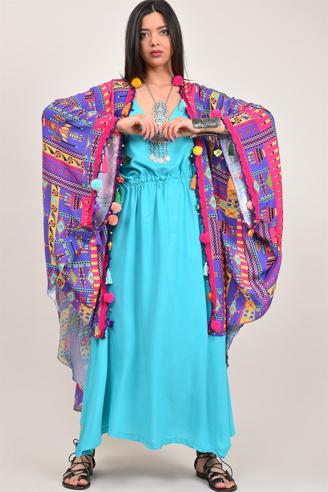 PELERİN KOL BOHO KAP