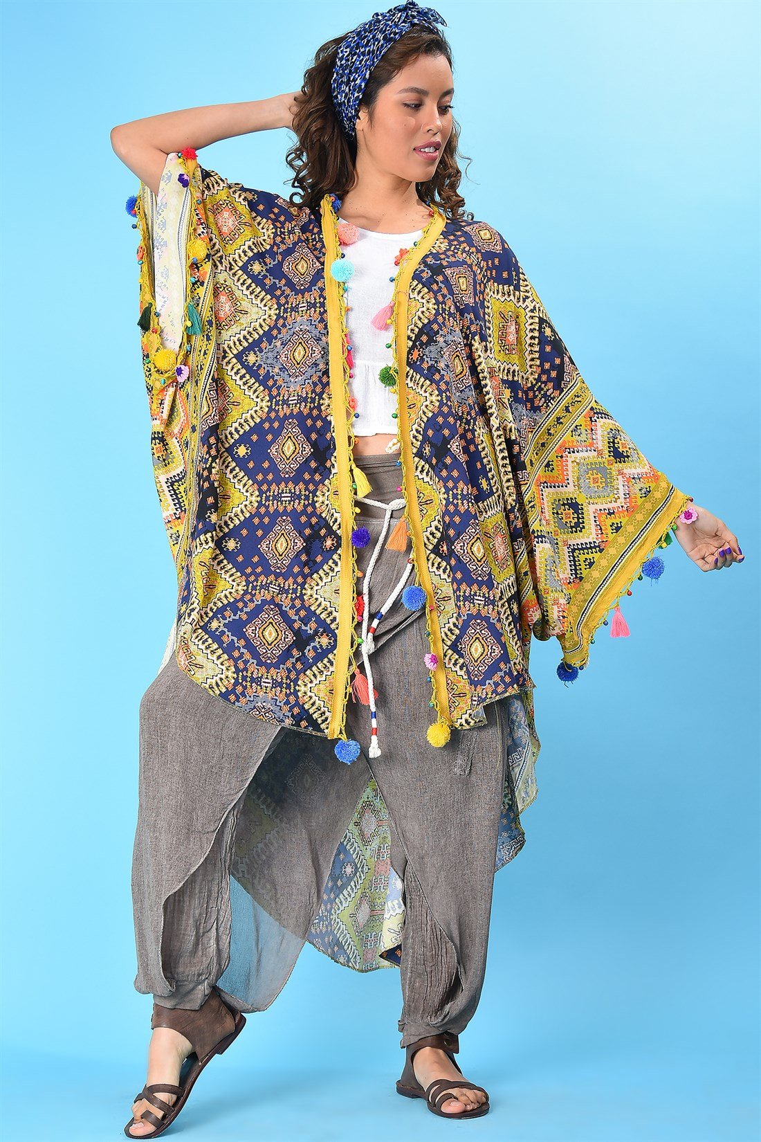 PELERİN KOL BOHO KAP