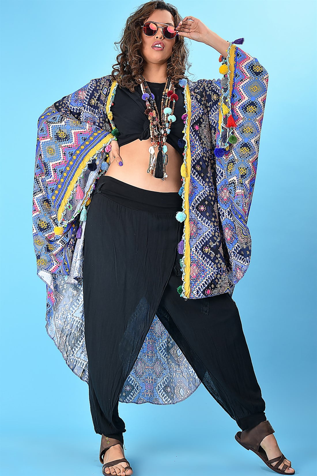 PELERİN KOL BOHO KAP