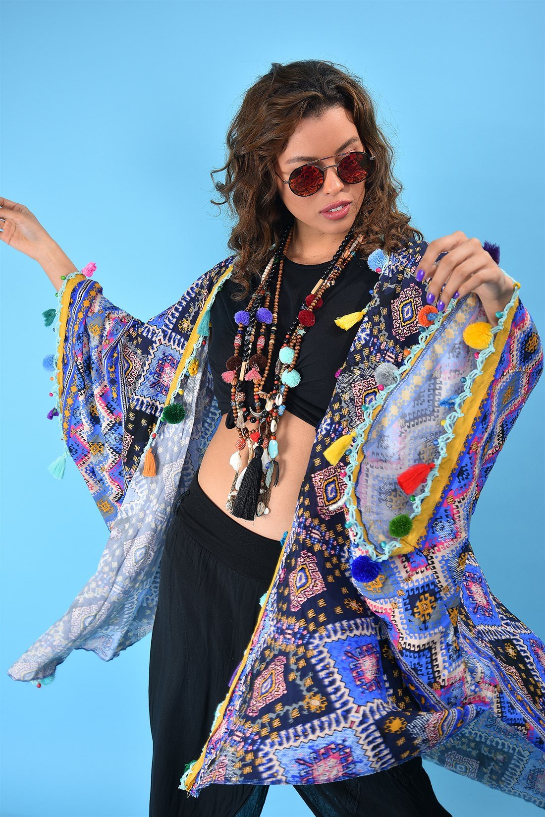 PELERİN KOL BOHO KAP