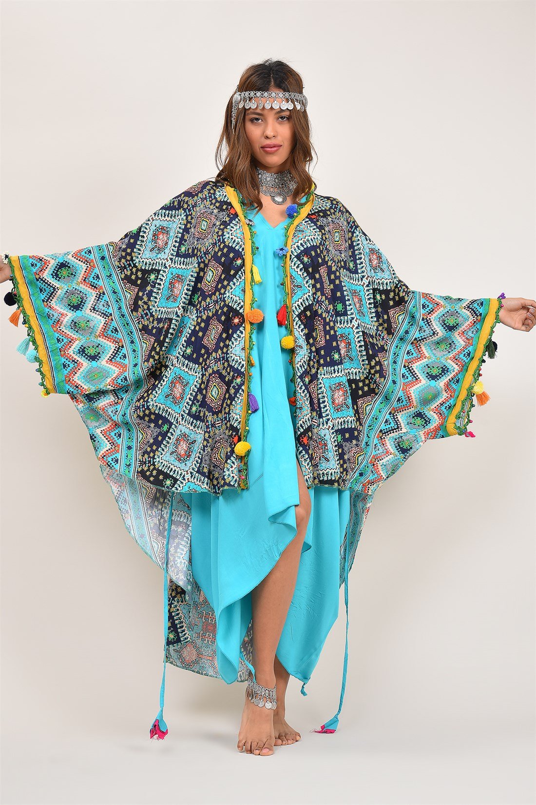 PELERİN KOL BOHO KAP