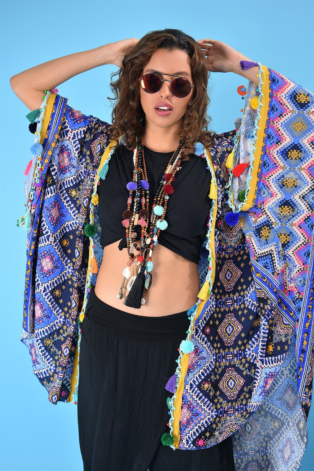 PELERİN KOL BOHO KAP