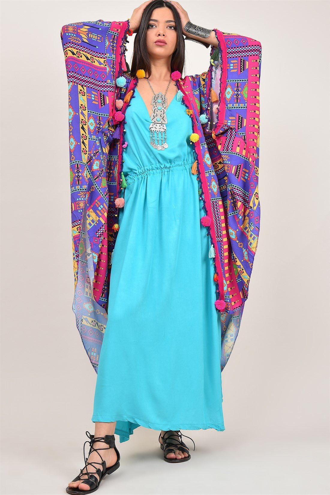PELERİN KOL BOHO KAP