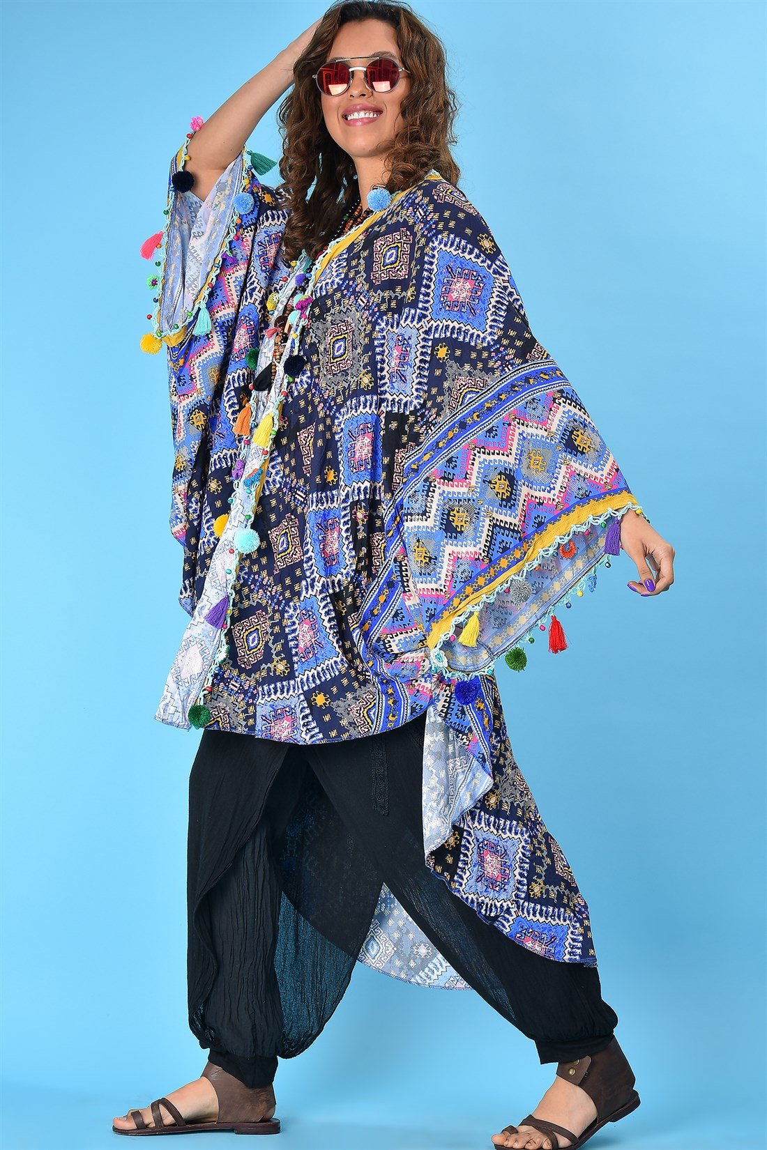 PELERİN KOL BOHO KAP