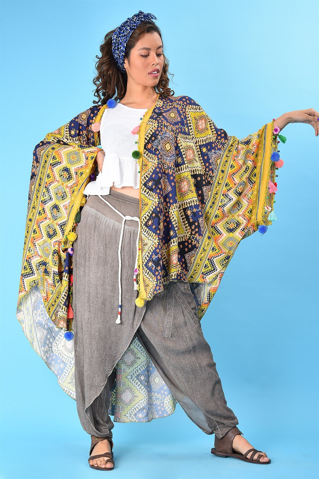 PELERİN KOL BOHO KAP