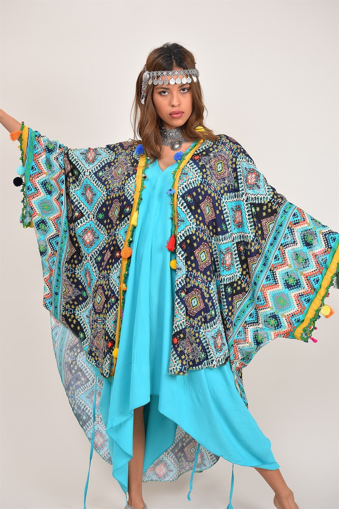 PELERİN KOL BOHO KAP