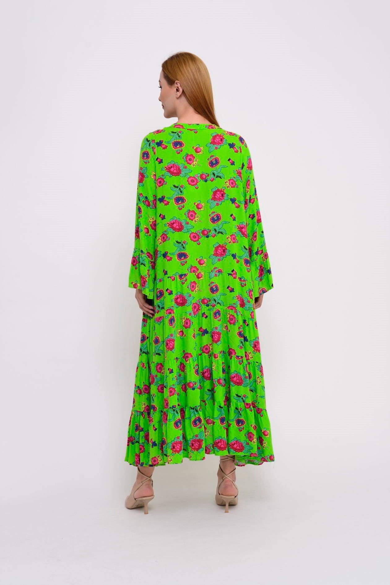 PM00108 PHARA BOHO UZUN ELBİSE