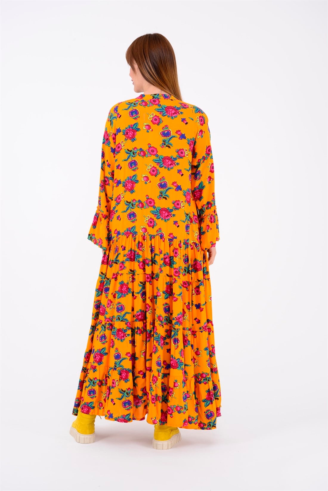PM00108 PHARA BOHO UZUN ELBİSE