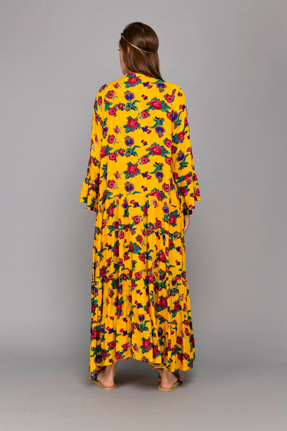 PM00108 PHARA BOHO UZUN ELBİSE