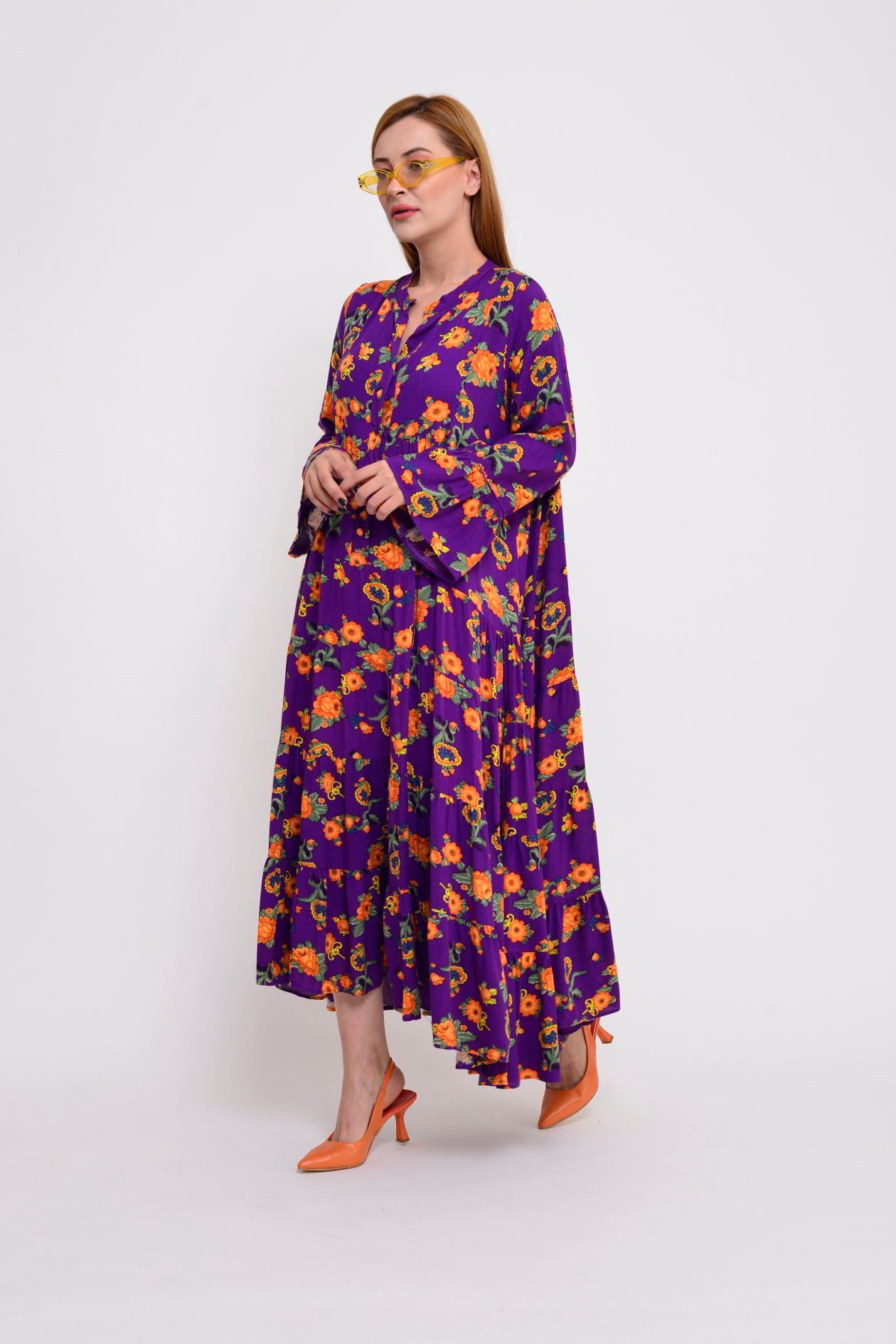 PM00108 PHARA BOHO UZUN ELBİSE