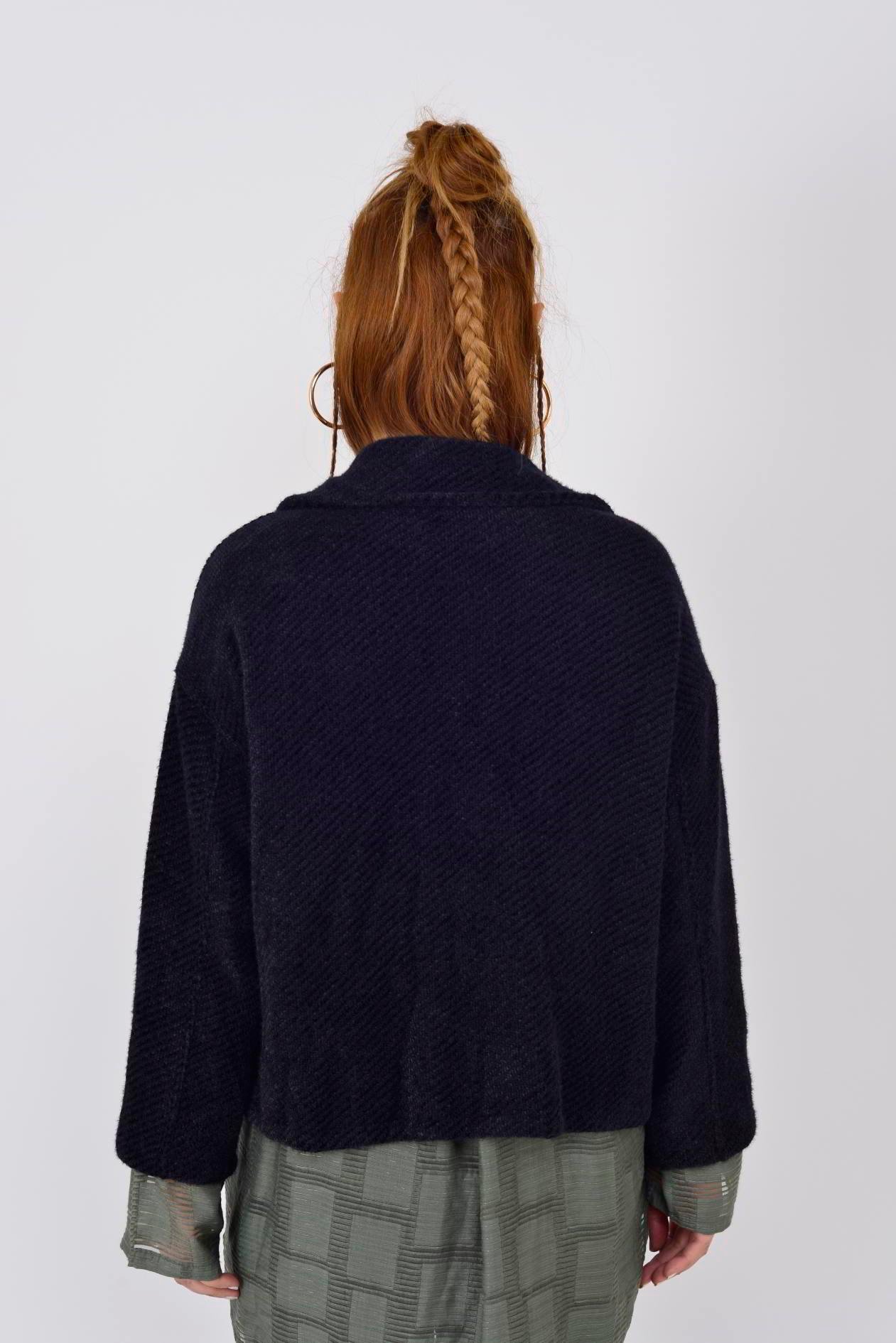 SN055 LARENSA KRUVAZE YAKA TRİKO CEKET