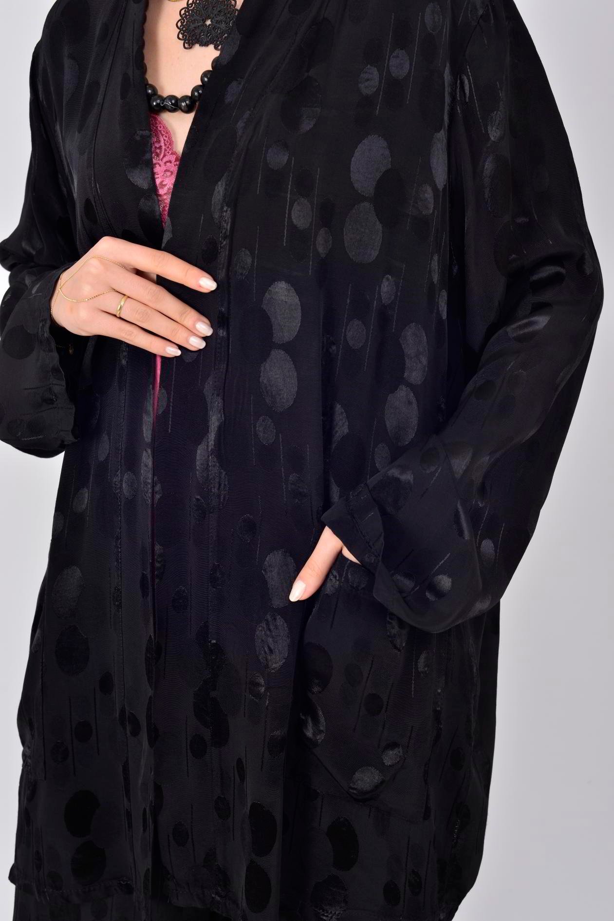 SN301 LOVA DAİRE DESEN SATEN CEKET