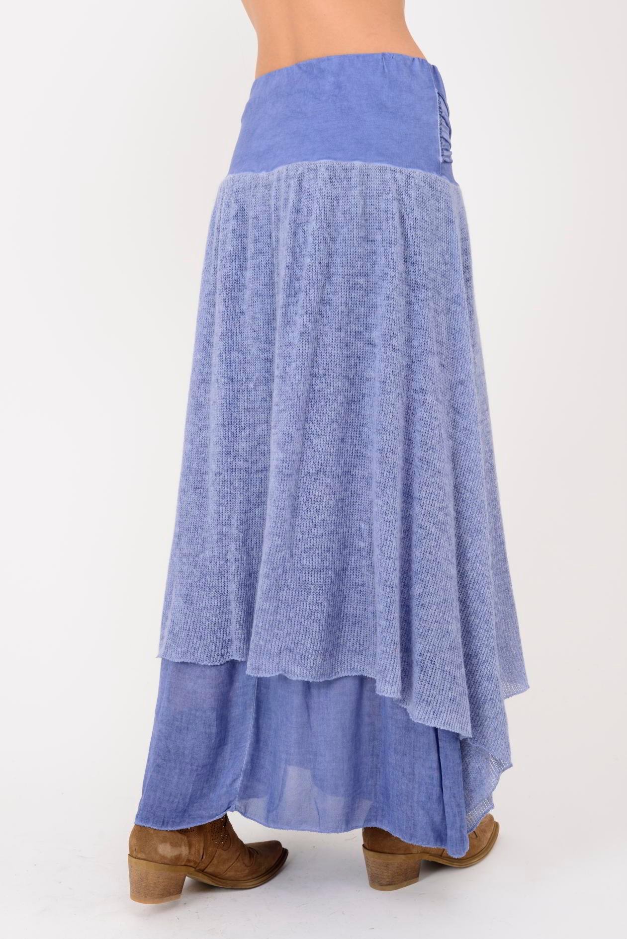 SN880 FİYONK DETAYLI KATLI TRİKOLU İPEK ETEK