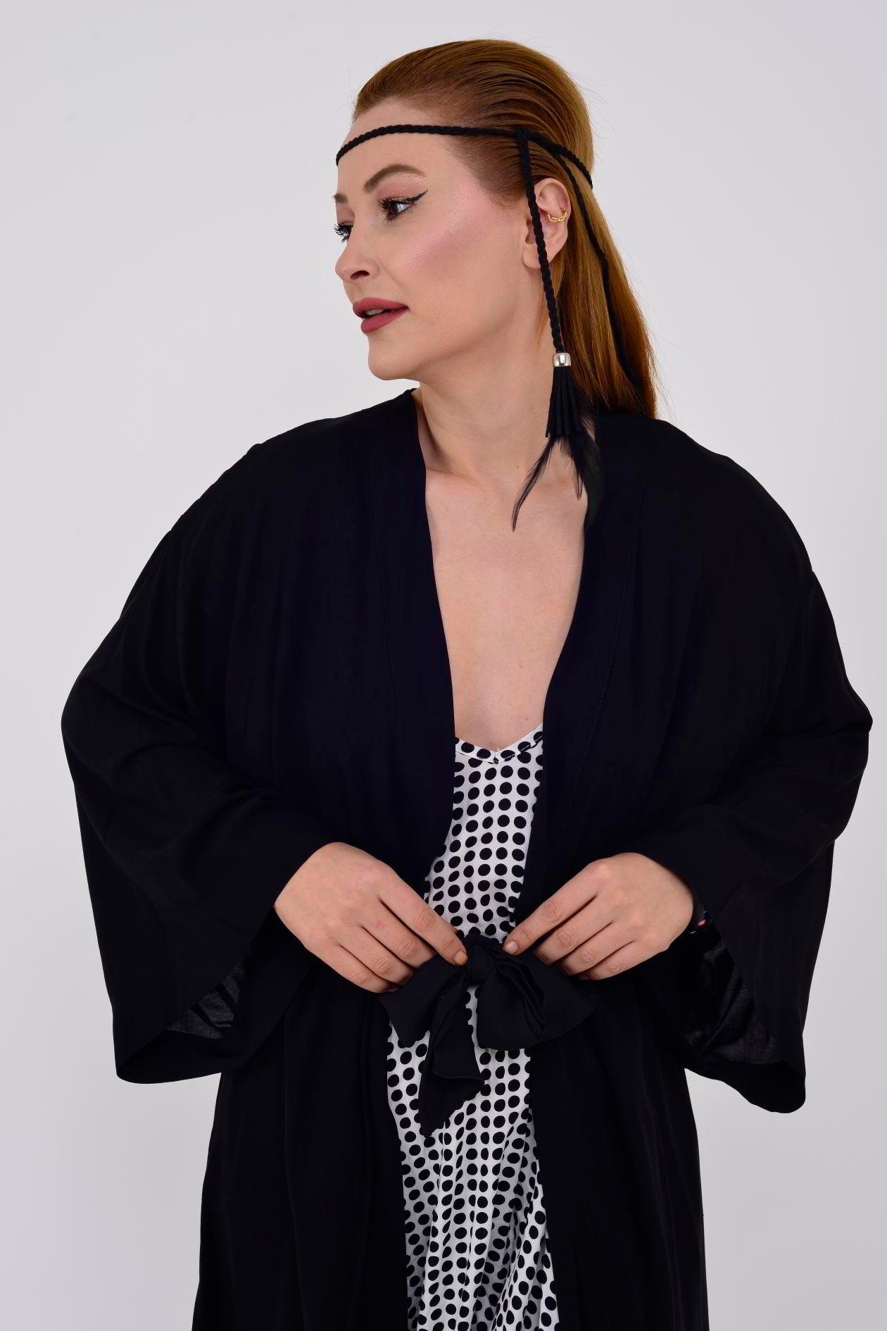 T-552 FISH BOHO KİMONO