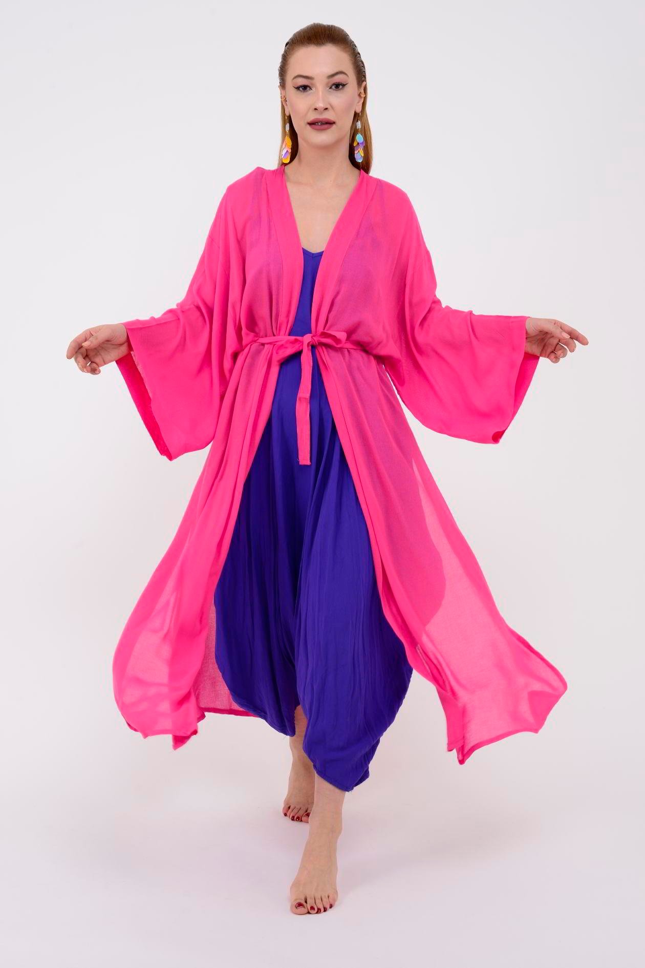T-552 FISH BOHO KİMONO