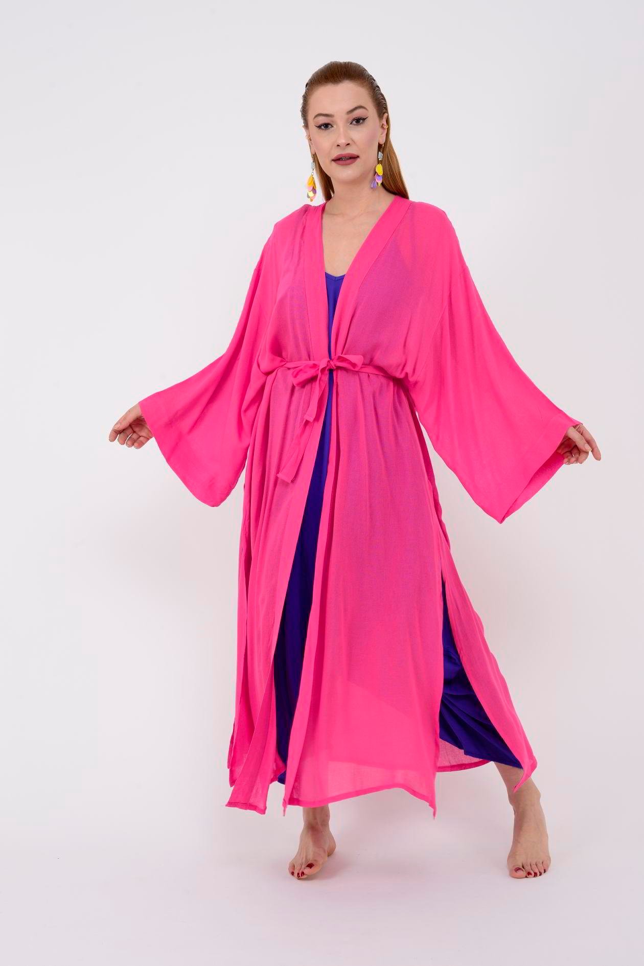 T-552 FISH BOHO KİMONO
