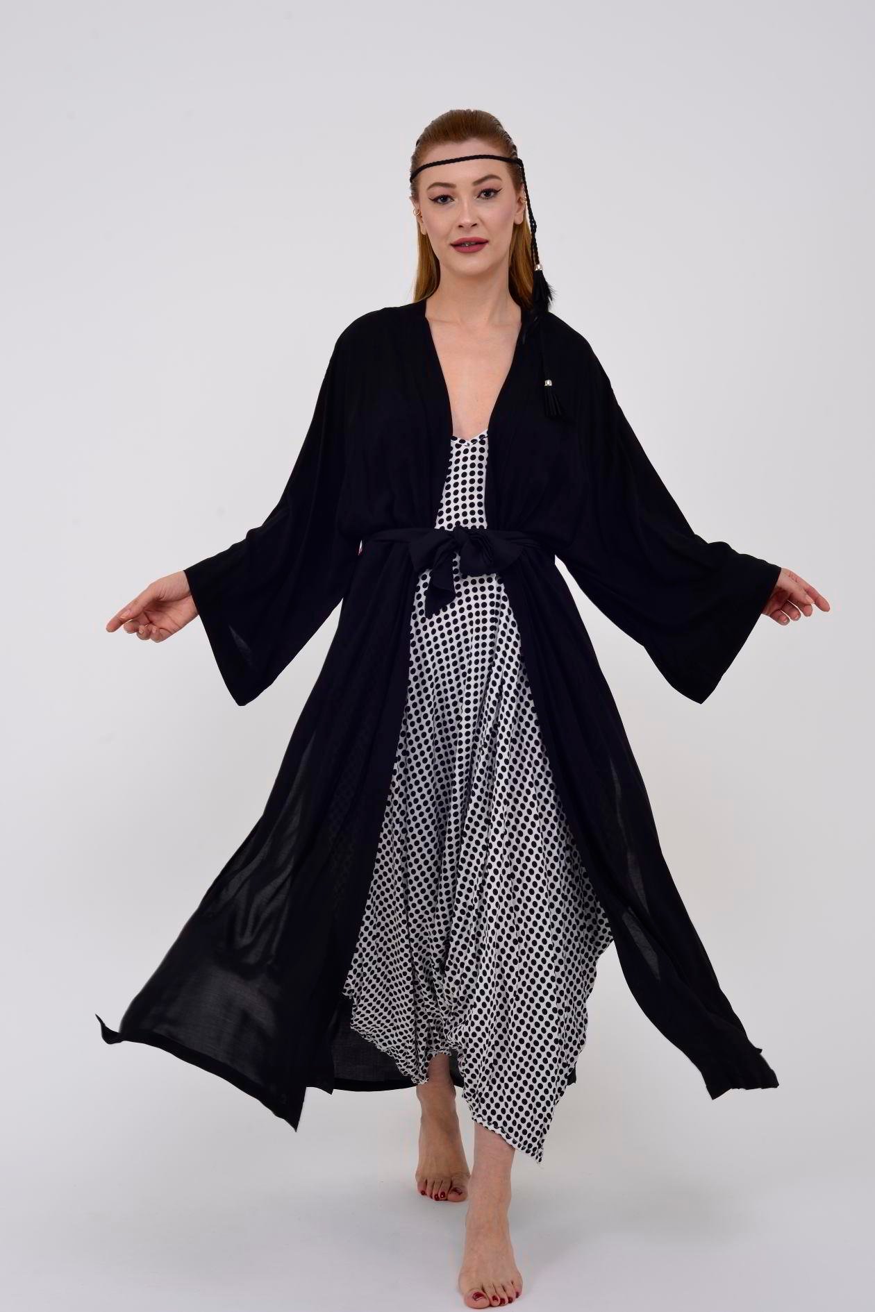 T-552 FISH BOHO KİMONO