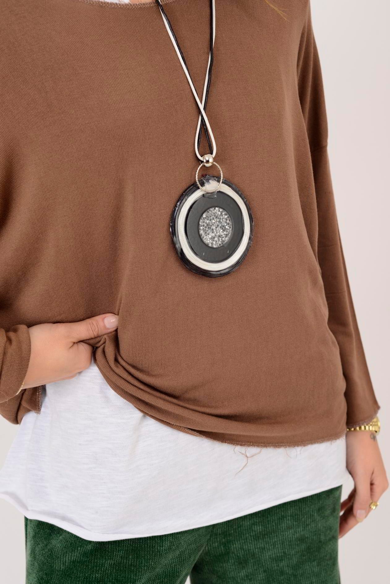 TK10100 SİM DETAYLI 2'Lİ TRİKO BLUZ