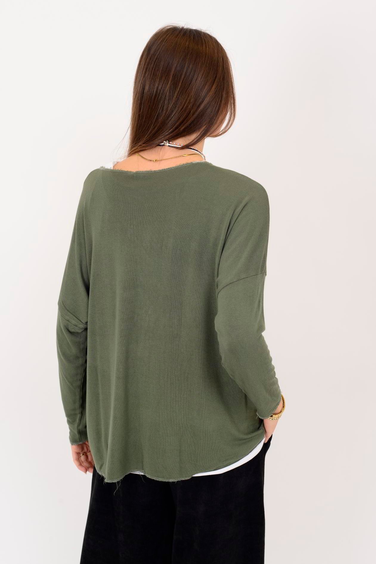 TK10100 SİM DETAYLI 2'Lİ TRİKO BLUZ