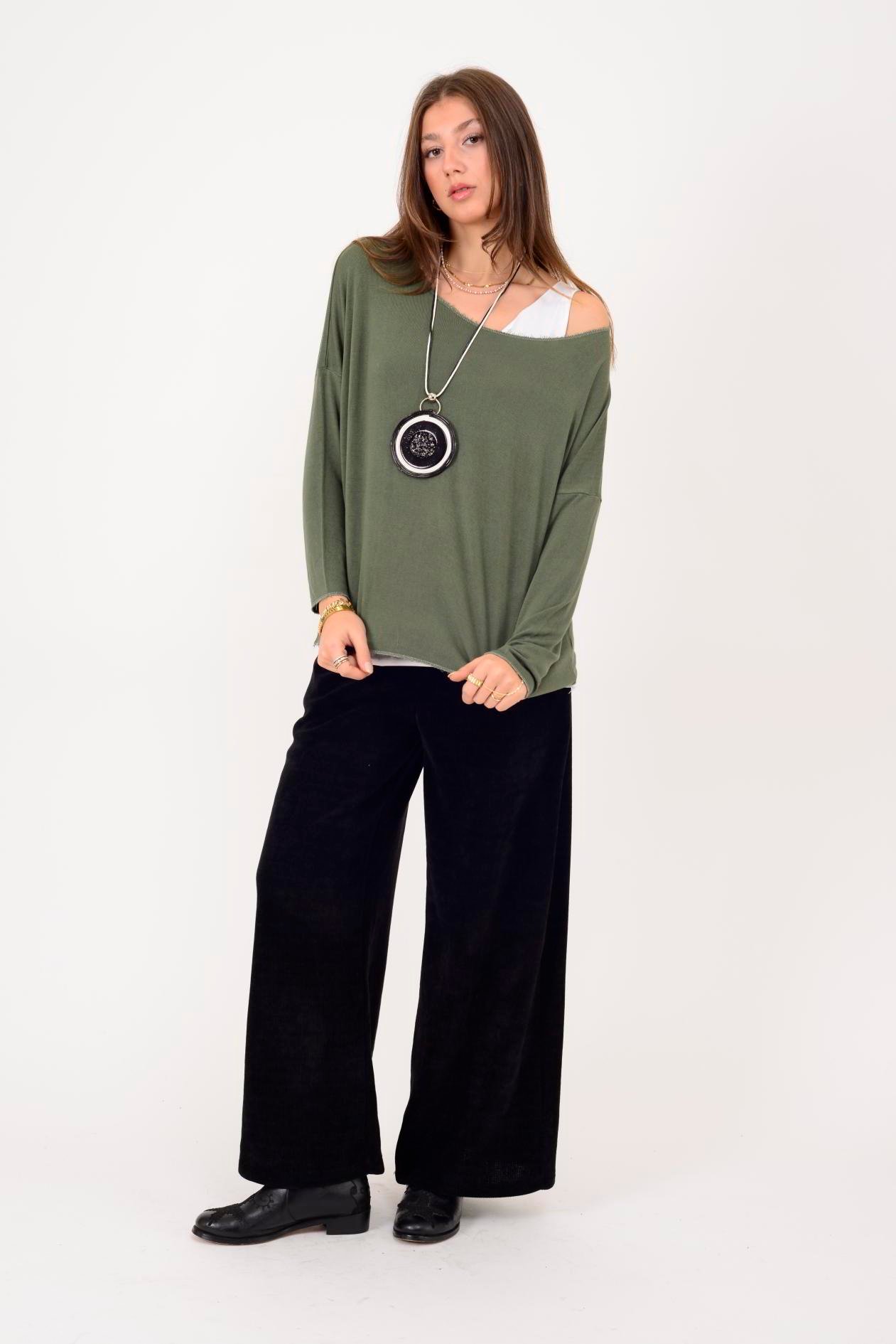 TK10100 SİM DETAYLI 2'Lİ TRİKO BLUZ