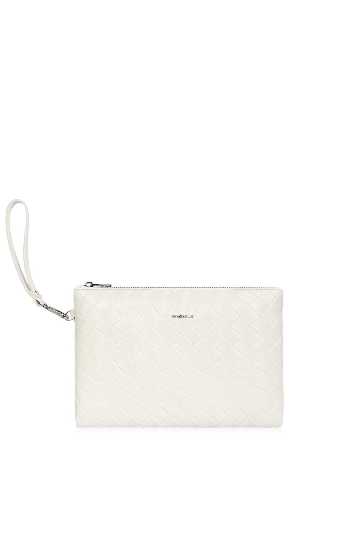 Cengiz Pakel Alicia Kadın Clutch - Portföy 7327-Beyaz