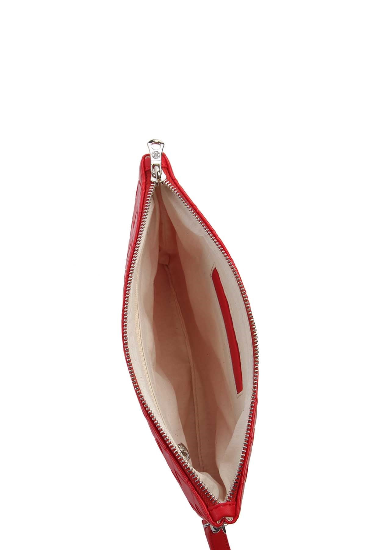 Cengiz Pakel Alicia Kadın Clutch - Portföy 7327-Kırmızı