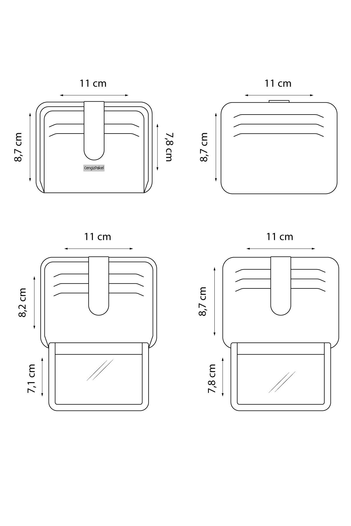 Cengiz Pakel Cengiz Pakel Hakiki Deri Kartlık 2453-Siyah-Kırmızı