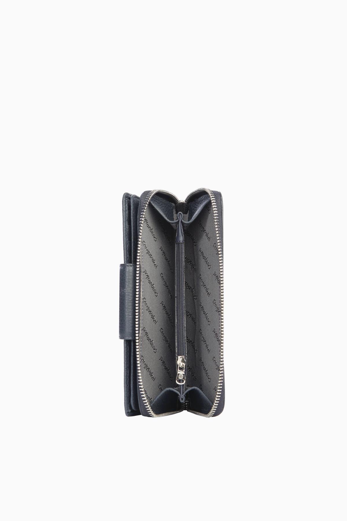 Cengiz Pakel Cengiz Pakel Hakiki Deri Kadın Cüzdan-Portföy 65133-Lacivert